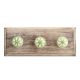 Lime Green Floral Crackle Ceramic Wooden Hooks
